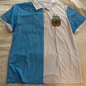 Blue and White AFA Polo Shirt